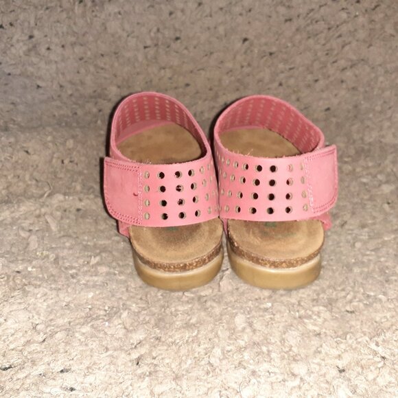 BIONATURA-Cameo Red Nubuck Sandal-Perforated Ankle Strap-Comfort-Sz 38-Excellent - Picture 5 of 7